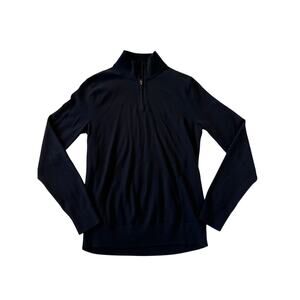 Banana Republic Merino Wool Half Zip Sweater Women’s S Navy Minimalist Classic